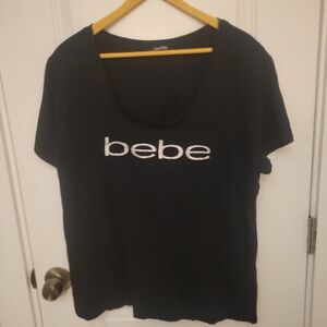 Bebe Black Short Sleeve Tee